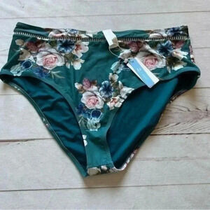 NWT Cupshe Women’s High Waisted Floral Bikini Bottoms 3X